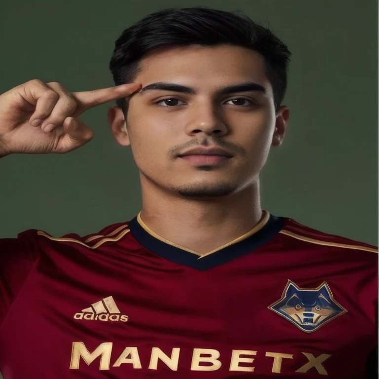 Close-up of a red shirt man pointing his finger at his forehead., Portraitกลางช็อต, Portrait of Danny Gonzalez, Alex Malveda, Alex Miranda, Christian Orrillo, close up Portrait, Portrait, Profile picture, Portraitระยะกลาง, Diego Fernandez, closeup Portrait, Brian Pulido, front photo, Joel Torres, detailed Portrait