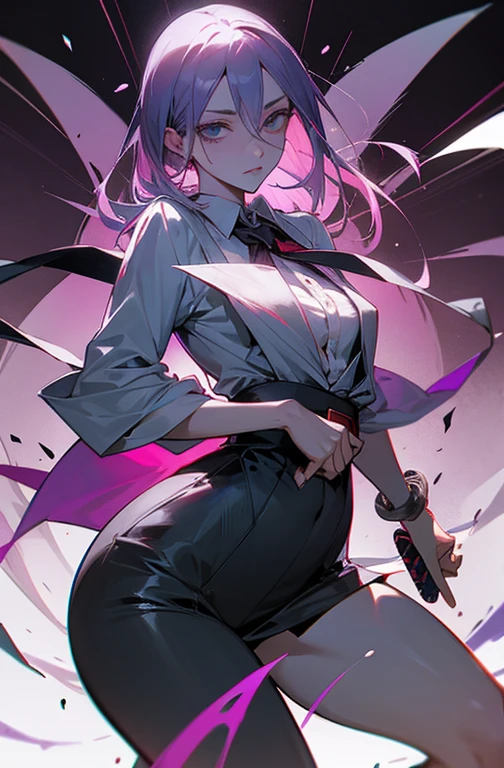 Cool women、sexy、Center of chest、Rize from Chainsaw Man、Beauty、Yandere、Japanese sword in hand、