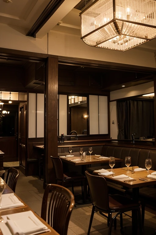 five star restaurants with japanese theme, located in the center of the city, building view