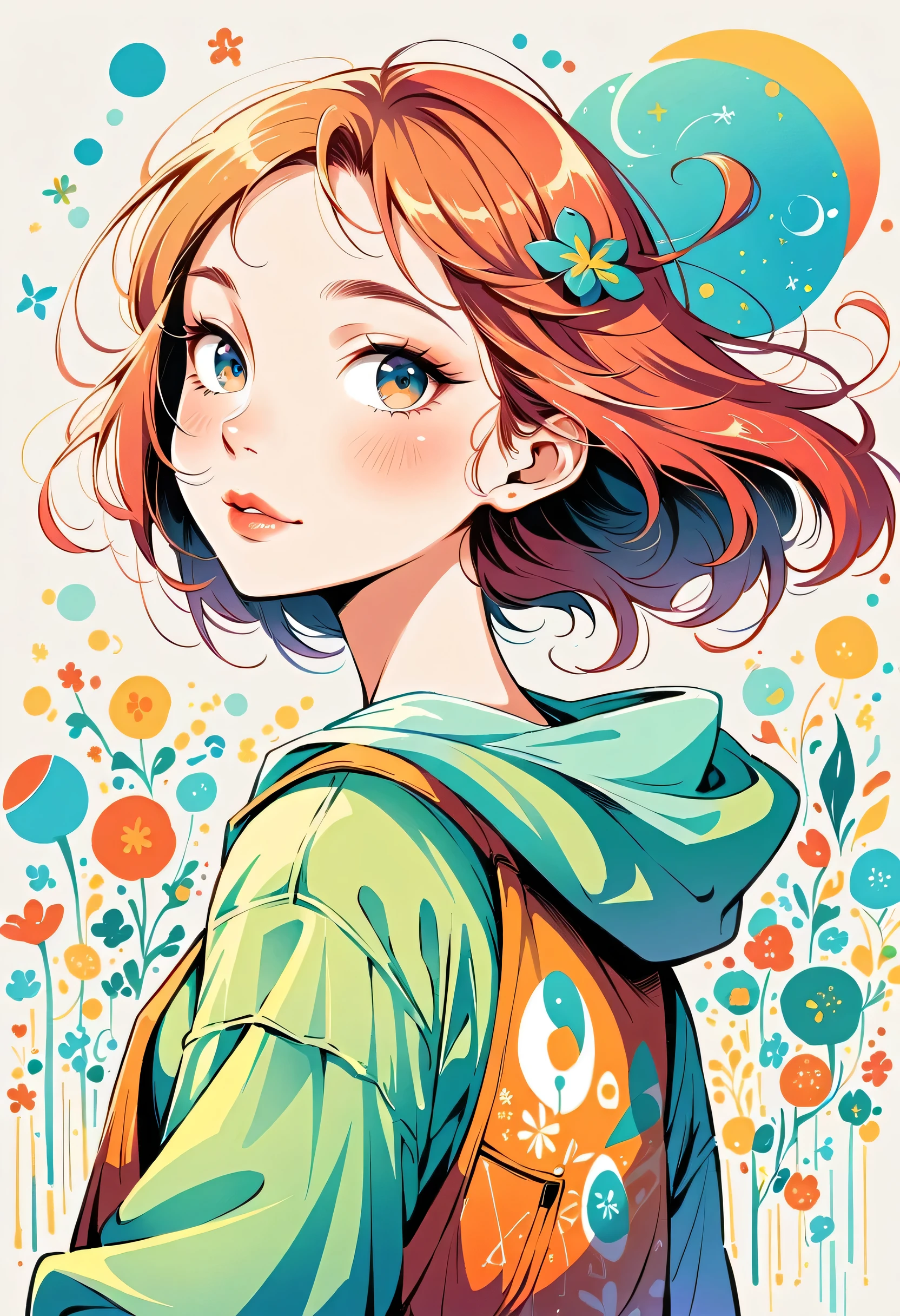 itabamoe style, Stylish design,Stylish fashion,My backpack is full of happy spring,Simple Line Initialism,Abstract art,Urban Background, (((The most beautiful girl))), Lips in Love