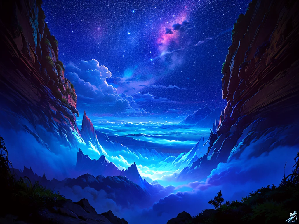 A Stunning and Detailed Cinematic Fantasy Landscape:
In the heart of a dreamy realm, a colossal and intricate landscape unfolds, weaving together the beauty of the cosmos and the grandeur of ancient ruins. The vast cosmic sky is painted with a myriad of glowing celestial bodies, casting a dramatic and mystical glow upon the scene below. The landscape is adorned with overgrown ruins and architecture, their once mighty structures now swallowed by the relentless growth of vegetation. The atmosphere is ethereal and enchanting, filled with a sense of mystery and wonder.
The scene is expertly illuminated by dramatic