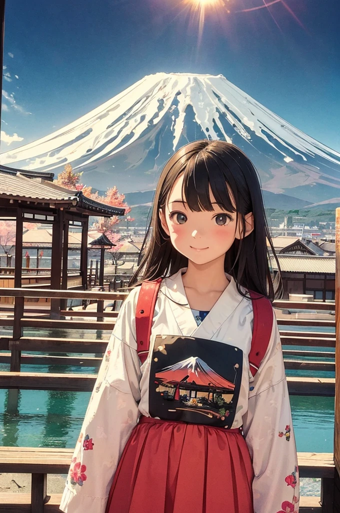 (masterpiece, best quality:1.1),
popart style,flat color,(2girls),cute face,tween,(enjoy trip),(mount fuji,shizuoka),Japan, beautiful detailed scenery, friendly,very happy,beautiful lighting,dynamic angle,depth of field,photographic portrait, sharp,