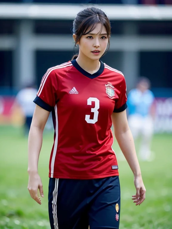 Foto editorial altamente detallada, stunningly gorgeous woman as a beautiFul and voluptuously tomb raider with (large  and :0.8) y pelo largo, stood on a rocky outcropping overlooking a breathtaking vista oF the jungle below. The sun hit her, causing sweat to bead on her Forehead, His eyes scanned the tree canopy, searching For any signs oF danger. I knew I was in hostile territory., but her years oF training had prepared her For this moment. He took a deep breath and continued his descent down the rocky slope., pantalones cortos de mezclilla ajustados y estrechos, belt, Fundas, Fingerless driving gloves, botas:1.2), (perFect eyes:1.2), (perFect Face:1.2), (perFect hands1.2), (perFect Fingers:1.2), (perFect legs:1.2), (toned physique:0.8), high quality RAW photography, bold and attractive Features, hiper detallado, Hyper realistic, amazing and beautiFul, Lente Hasselblad 35mm, F/4, ISO 400, (liFting up skirt:1.1), medium Full shot, piel apretada, sonriente, Face in Frame, character centered in Frame , cinematic lighting, HD 4K altamente detallado, dia soleado