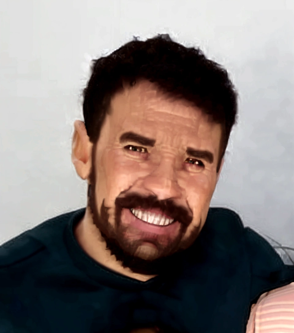 Personagem dos desenhos animados de um homem com uma camisa preta, animation character, Caractere estilizado, animation style rendering, 3D estilizado, Arnold Maya rendering, Stylized 3D rendering, toon render screenshot, Personagem 3D, Personagem 3D, Stylized 3D rendering, 3D character rendering, personagem de desenho animado, Personagem de close up, Pose de personagem,  (Estilo Pixar) (parte mestre:1.2) (Bokeh) (melhor qualidade) (pele detalhada) (textura detalhada) (8K) (argila) (cinematic lighting) (sharp focus