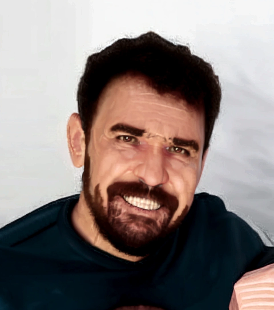 Personagem dos desenhos animados de um homem com uma camisa preta, animation character, Caractere estilizado, animation style rendering, 3D estilizado, Arnold Maya rendering, Stylized 3D rendering, toon render screenshot, Personagem 3D, Personagem 3D, Stylized 3D rendering, 3D character rendering, personagem de desenho animado, Personagem de close up, Pose de personagem,  (Estilo Pixar) (parte mestre:1.2) (Bokeh) (melhor qualidade) (pele detalhada) (textura detalhada) (8K) (argila) (cinematic lighting) (sharp focus