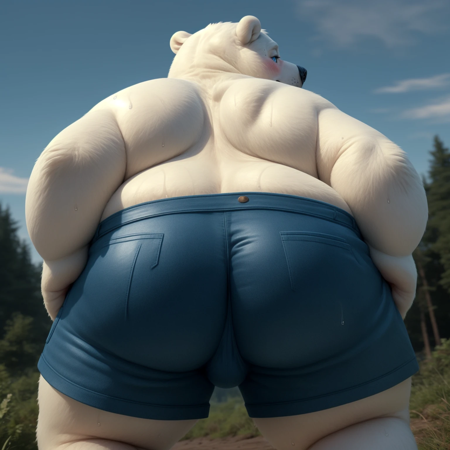 New Jersey 5 Furry,Polar Bear,Beautifully,Face away from the camera,retreat,Looking Back看,Looking Back,Topless,shorts,Stick out your ass, Show your buttocks,masterpiece,Highest image quality , Buttocks close-up,Exposing buttocks,4k picture quality,Sweat, Show your buttocks, Buttocks flap, Big Ass, Exterior. Looking Back看,Looking Back,blush. Greasy buttocks,solitary,Chubby,fat,Thick arms,Strong muscles,White plush fur,Chubby脸,Black eyebrows,Sky blue eyes,beard,cover, high resolution, Top quality, best quality, shorts,Sweat, Show your buttocks, Buttocks flap, Big Ass, Exterior. blush. Greasy buttocks,Looking Back看,Looking Back,