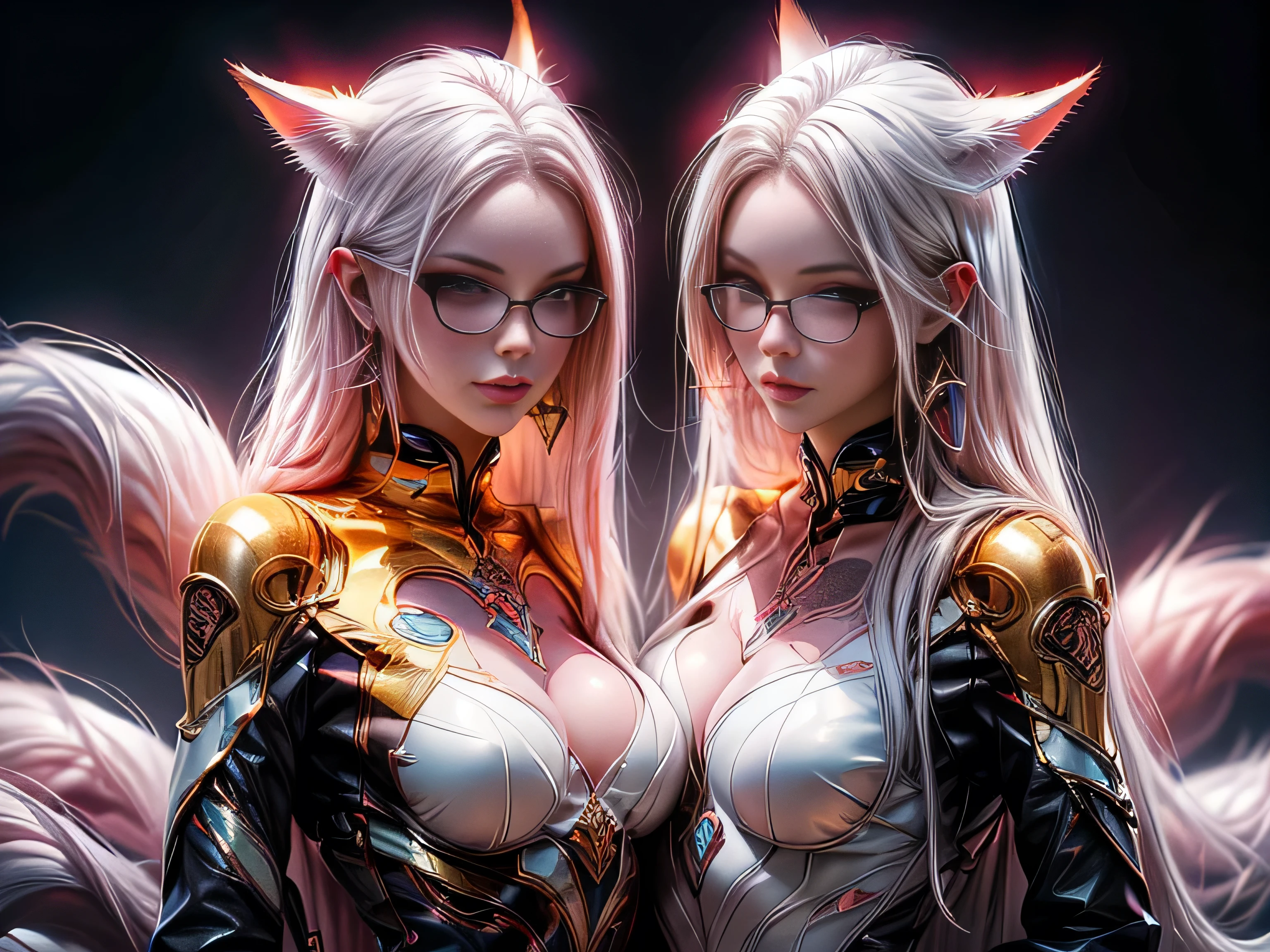 (Best Quality, 8K, Masterpiece, HDR, Soft Lighting, Picture Perfect, Realistic, Vivid), Nine tails of snow white fox(1.0), milk fox tail(1.0), nine tailed fox, anime girl with pink hair and pink, dressed in sexy leather suit, beautiful fantasy anime, very beautiful and cute fox girl, pink flower rain, background blur, anime fantasy, work in the style of Gouves, realistic:1.37, view from above, lies in pink flowers, horizontal view, (ultra high quality fantasy art), masterpiece, male model, ultra high quality female character designs, anime art with 8k development, realistic anime art, highest quality wallpaper illustrations, complex ultra high quality accurate female characters faces, high quality design and accurate physics (super-quality fantasy style)), art, dark fantasy)) Style), masterpieces, super-quality characters, anime resolution - 8K, realistic anime art, wallpapers with the highest quality illustrations, ultra-high detail of faces, high-quality design and physics accuracy), color, depth of field, shadows, ray tracing, production of high-quality computer wallpapers and 8K resolution, (Accurate simulation of the interaction of light and materials)], [High-quality detailed hair [More about beautiful and shiny red hair]], (Beautifully detailed hands [perfect fingers [Perfect nails]], (perfect anatomy (perfect proportions)))) [[Full length]], [Perfect color combination (Accurate imitation of the interaction of light and material)], [art that conveys the meaning of the story ]