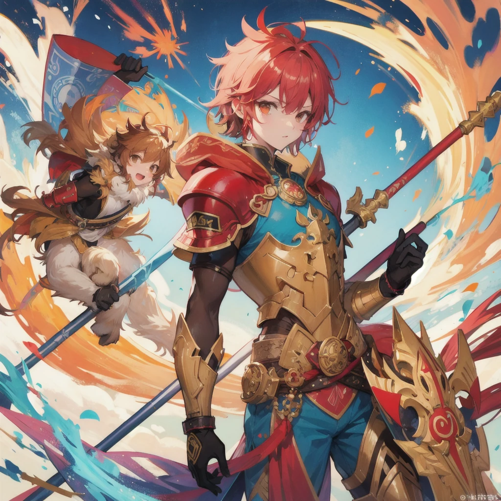 Sun Wukong，A monkey is using，armor，Golden Cudgel
