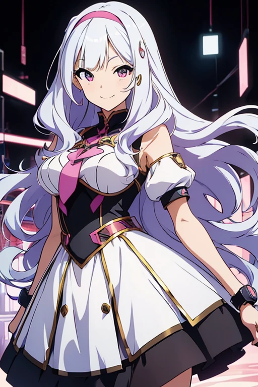 Yuna_you,Sword Art Online: ordinal scale,((table top, highest quality, High resolution, Highly detailed 8K, Beautiful girl with slender body, ultra hd, super detailed, anime screen cap:1.3, anime colors:1.2)), (beautiful and detailed face, detailed and beautiful eyes, detailed beautiful body), dressed, whole body, front camera work:1.5, Sweat, (stage light), (thick outline, beautiful outline, black outline),,Live venue,live lighting,Live venue,audience,