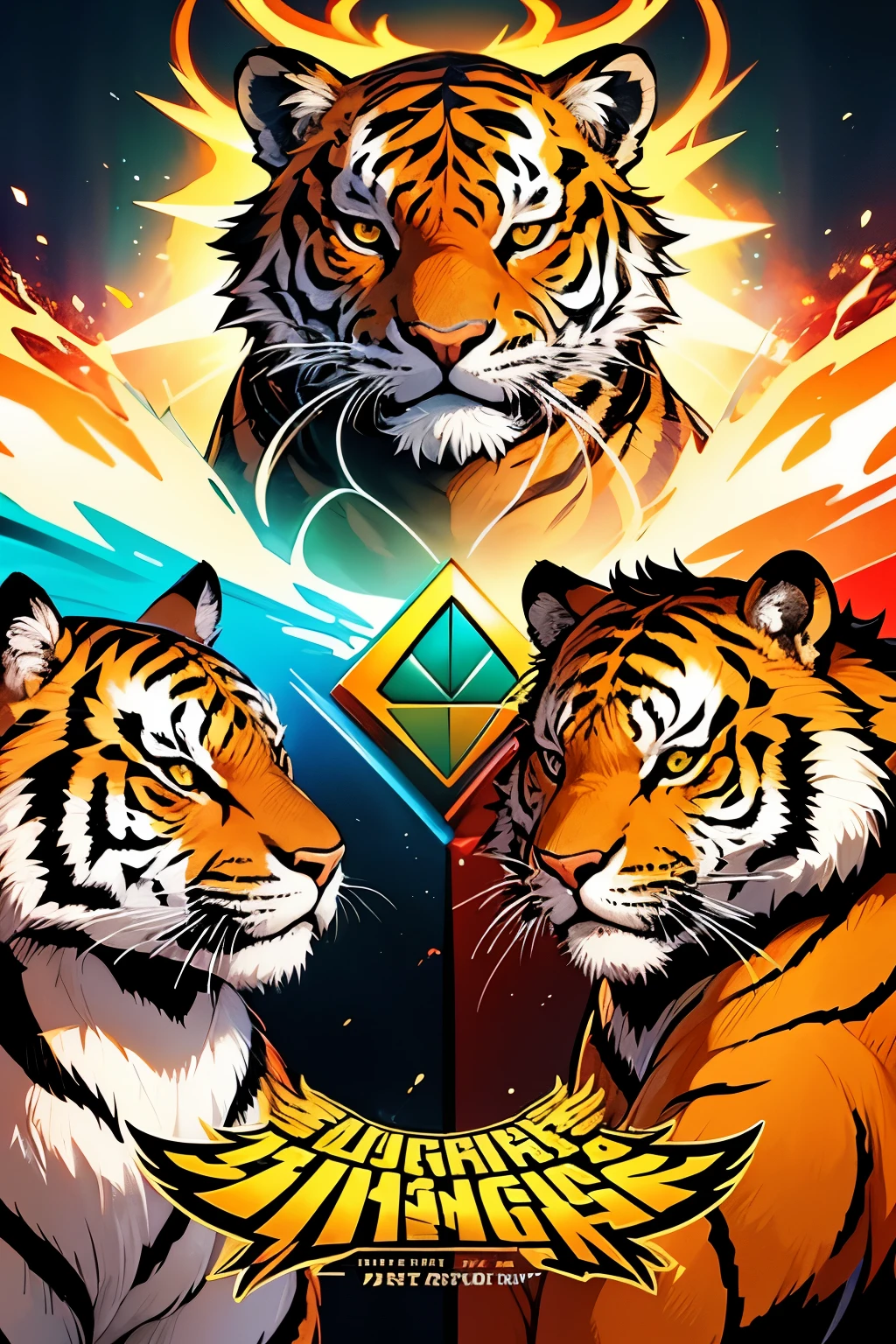 
"Crie uma logo para a 'Fortune Tiger', a fictitious company that represents strength, prosperidade e sorte. A logo deve incorporar a imagem de um tigre majestoso e elementos que evocam sucesso e boa fortuna. Bright and vibrant colors are welcome to convey energy and vitality.