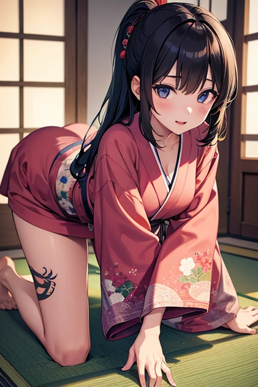 girl Tattoo Japanese clothing high resolution On all fours