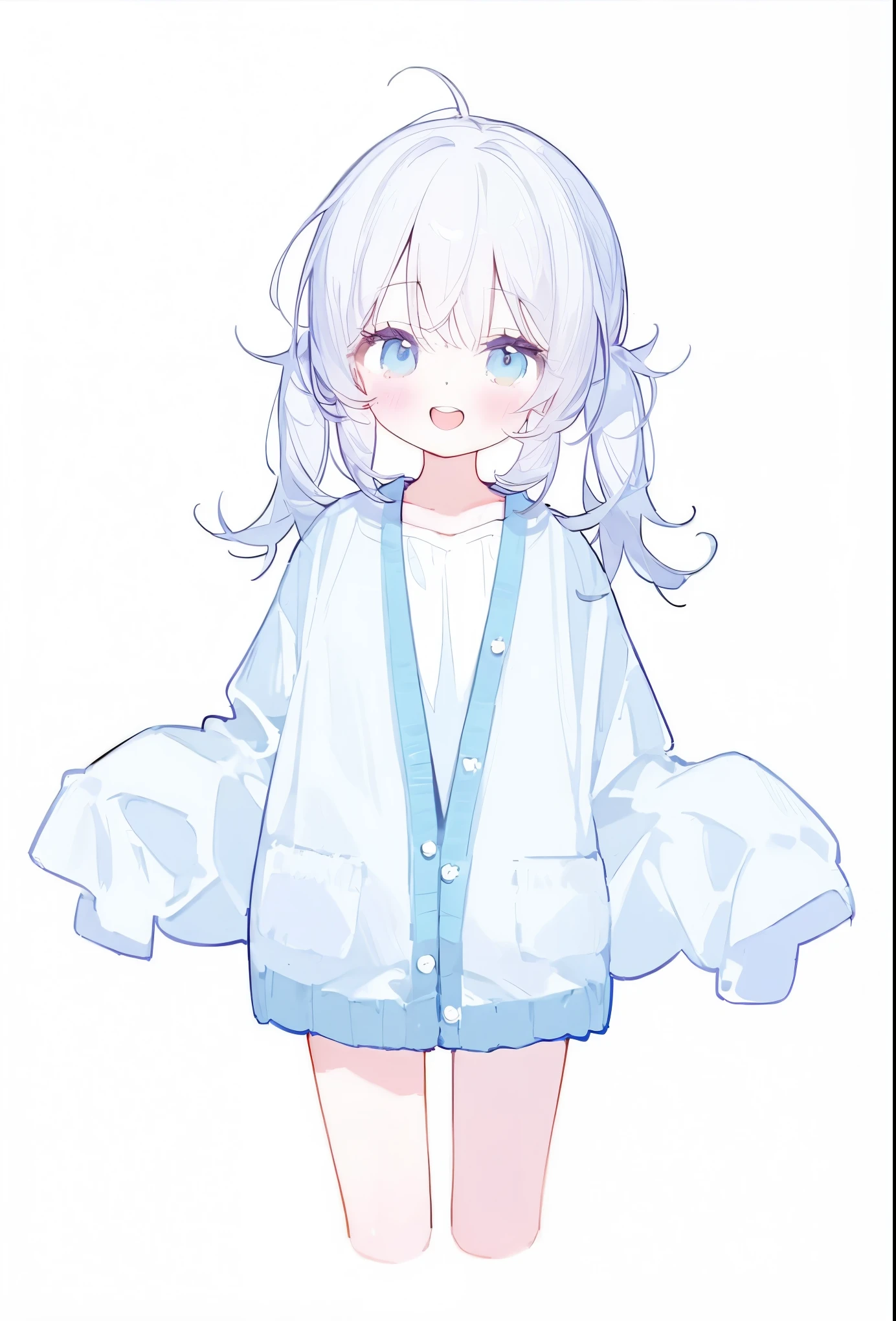 Draw the double ponytail longer