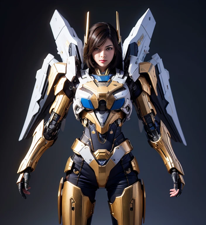 Super detailed, advanced details, high quality, high quality, High resolution, 1080p, hard disk,(pharah),(fareeha・amari),(Mecha Queen),beautiful cyborg woman,Mecha cyborg girl,battle mode,Mecha body girl,she is wearing futuristic pharah mecha,A powerful cyborg woman, sleek and futuristic, with advanced mechanical augmentations that enhance her strength and capabilities.