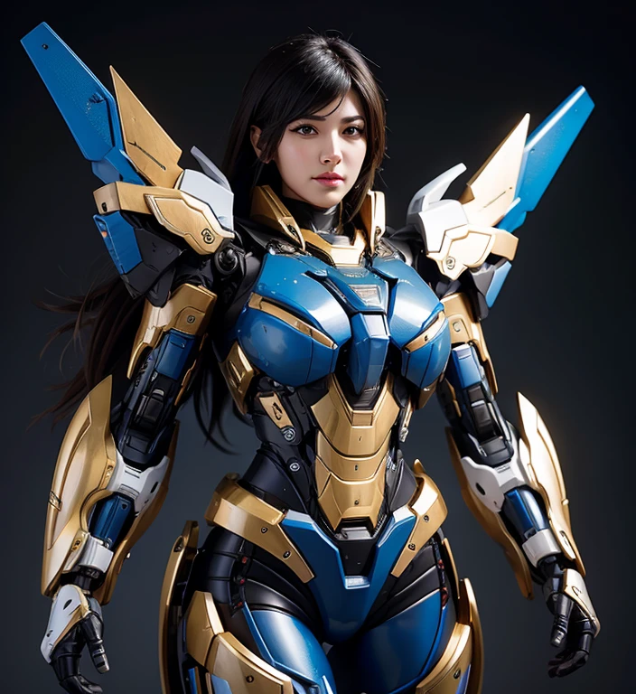 Super detailed, advanced details, high quality, high quality, High resolution, 1080p, hard disk,(pharah),(fareeha・amari),(Mecha Queen),beautiful cyborg woman,Mecha cyborg girl,battle mode,Mecha body girl,she is wearing futuristic pharah mecha,A powerful cyborg woman, sleek and futuristic, with advanced mechanical augmentations that enhance her strength and capabilities.
