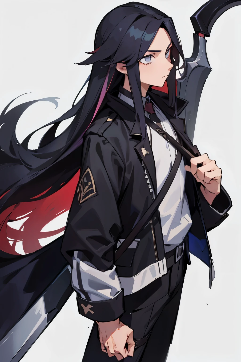 long hair, male ,Secret two tone, Madness,Scythe, face