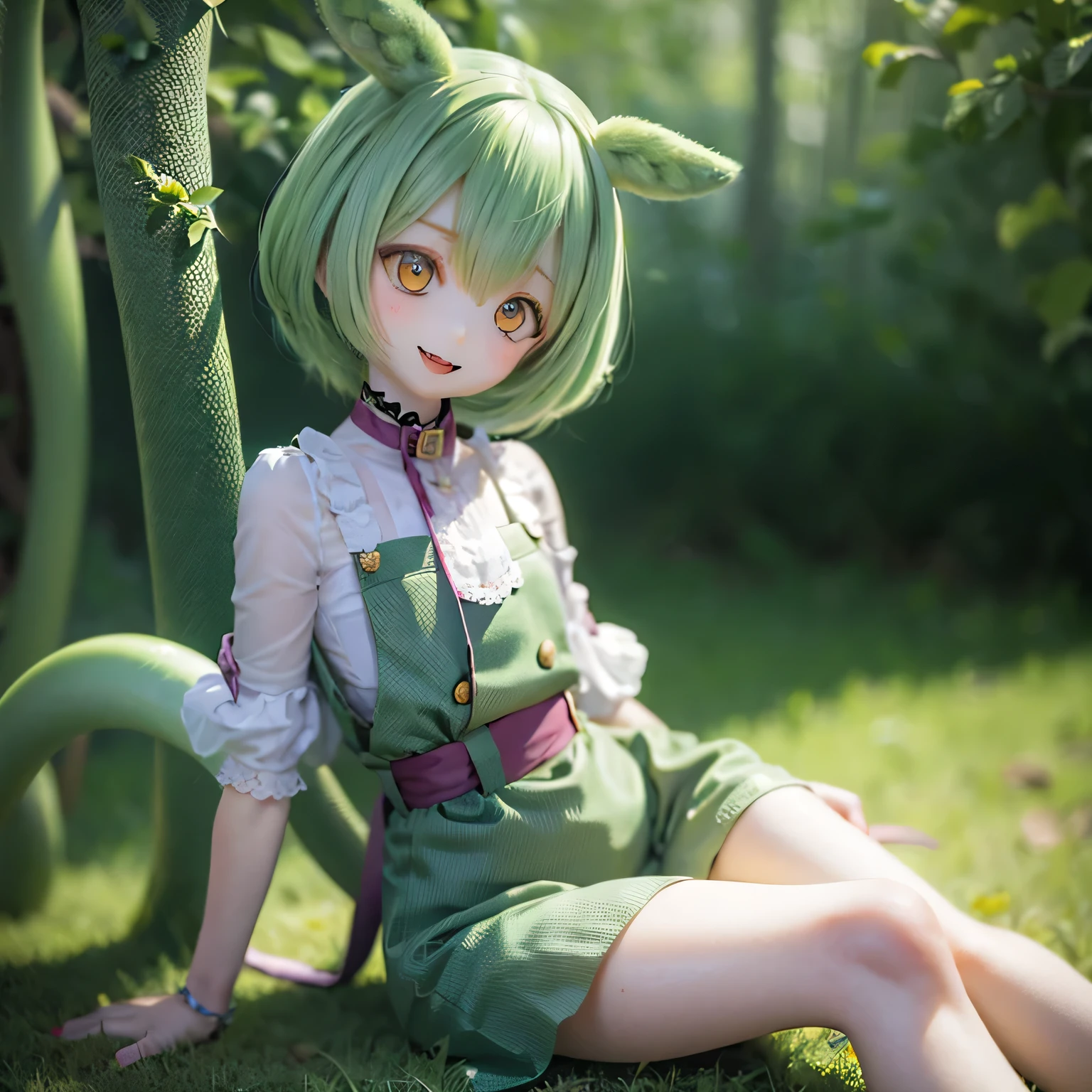 Detailed prompts for generating high quality images using the stable diffusion method are、、、、、:
(((((((a bit)))))))Use Body Shape Lots of Zundamon(((child:1.2)))(((((Little)))))
"(((smile))), (Digital Art:1.1, High resolution, masterpiece:1.2), (Bright colors), (Confident expression), ((((a bit)))) letter, (Green Hair), A girl with a distinctive hairstyle and a body like zunda, (Confident expression), ((((a bit)))) letter, (Green Hair), (Green underwear), ((((8. A relaxing space surrounded by greenery))))) Proud face"Walking around the city((((((child)))))