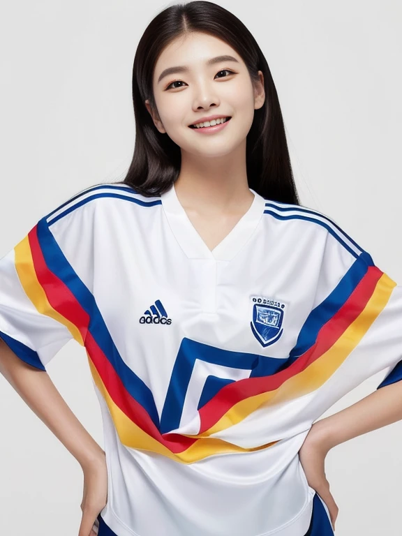 ภาพระยะใกล้ของผู้หญิงponytail, Korean symmetrical face, Woman wearing a volleyball shirt Expensive silk, dark black, Thai anime girl, Chest size 36 inches, beautiful south  ponytail,) long, Flowing hair, ponytail, beautiful young, bright and sparkling, beautiful south korean women, Tzuyu from two times, Jae Yeon Nam, Lee Ji Eun