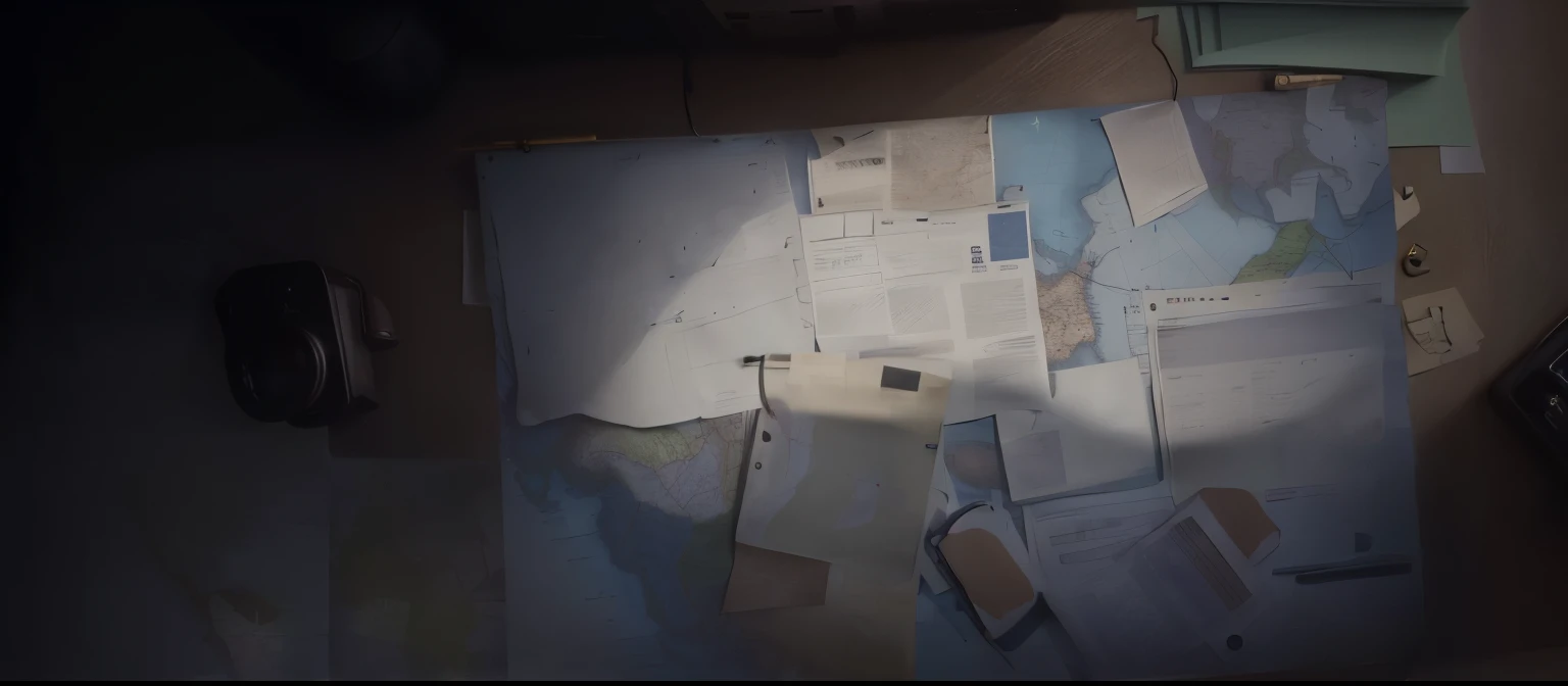 desktop,Paper,map,Suspense,detective