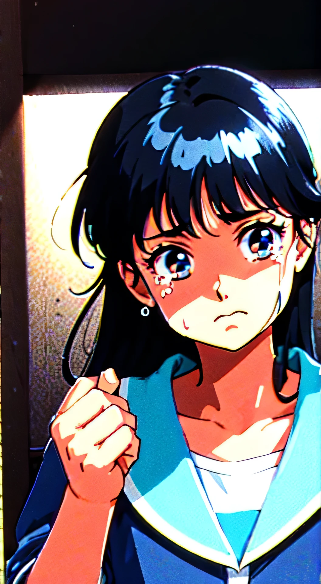Retro、Crying and screaming girl