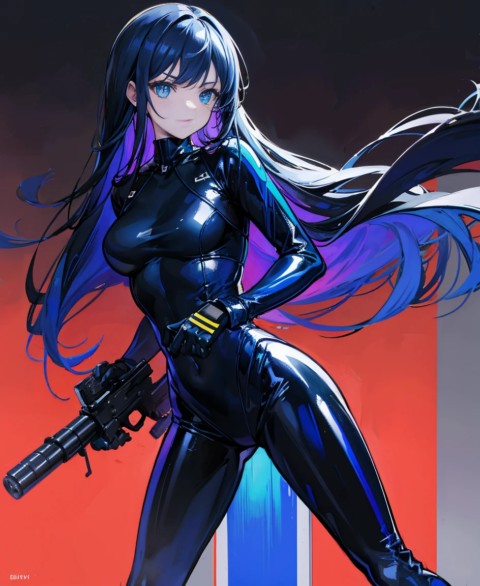 1 girl, superhero, junior high school girl,, gloves, shining body, the light that surrounds her body, particles of light, space background, Are standing, put your hands on your hips, cowboy shot, whole bodyショット, superpower, perfect anatomy, cowboy shot. long hair,
Blake is purple body suit, body suit, gloves, Black body suit, multicolored body suit,
Blake is looking at viewer, whole body,
Blake is (debris flies:1.2), highest quality, High resolution, unity 8k wallpaper, (shape:0.8), (beautiful and detailed eyes:1.6), highly detailed face, perfect sentence, Detailed CG, (perfect hands, perfect anatomy),
