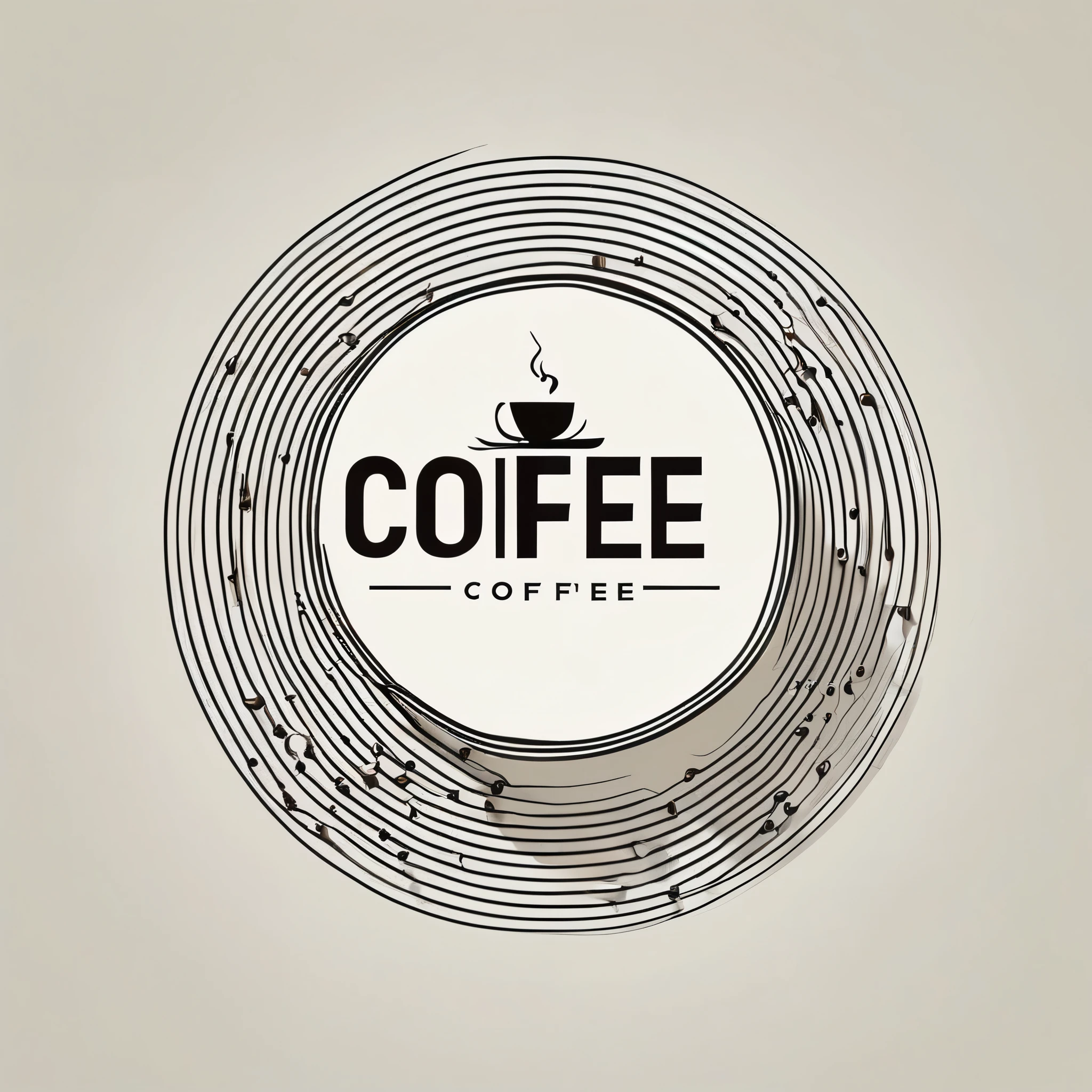  An ultra minimalist illustration of a [coffee] cleverly represented using the word 'coffee'. The letters of the word 'coffee' are arranged to form the shape of the [coffee], with no additional shapes. The design focuses on the letters creating the structure of the [coffee], with clean lines and a focus on essential elements only. The letters are in black on a white background, creating a clear and recognizable [coffee] shape with minimal detail,