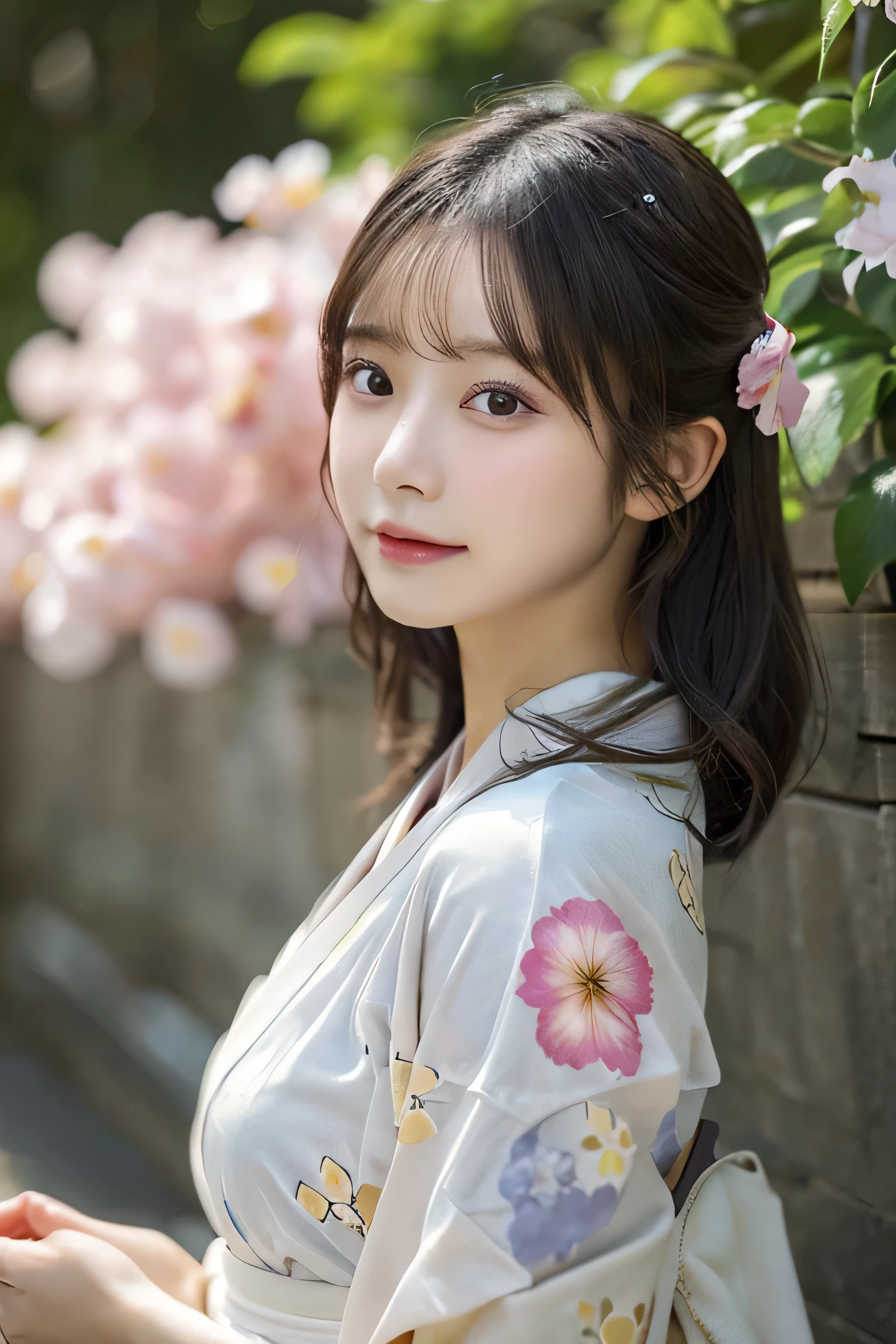 (Kimono)、Random Shots、、、randome pose、(Petals flutter:1.3)、(Wind:1.3)、(top-quality,masterpiece:1.3,超A high resolution,),(ultra-detailliert,Caustics),(Photorealsitic:1.4,RAW shooting,)Ultra-realistic capture,A highly detailed,high-definition16Kfor human skin、 Skin texture is natural、、The skin looks healthy with an even tone、 Use natural light and color,One Woman,japanes,,kawaii,A dark-haired,Middle hair,(depth of fields、chromatic abberation、、Wide range of lighting、Natural Shading、)、