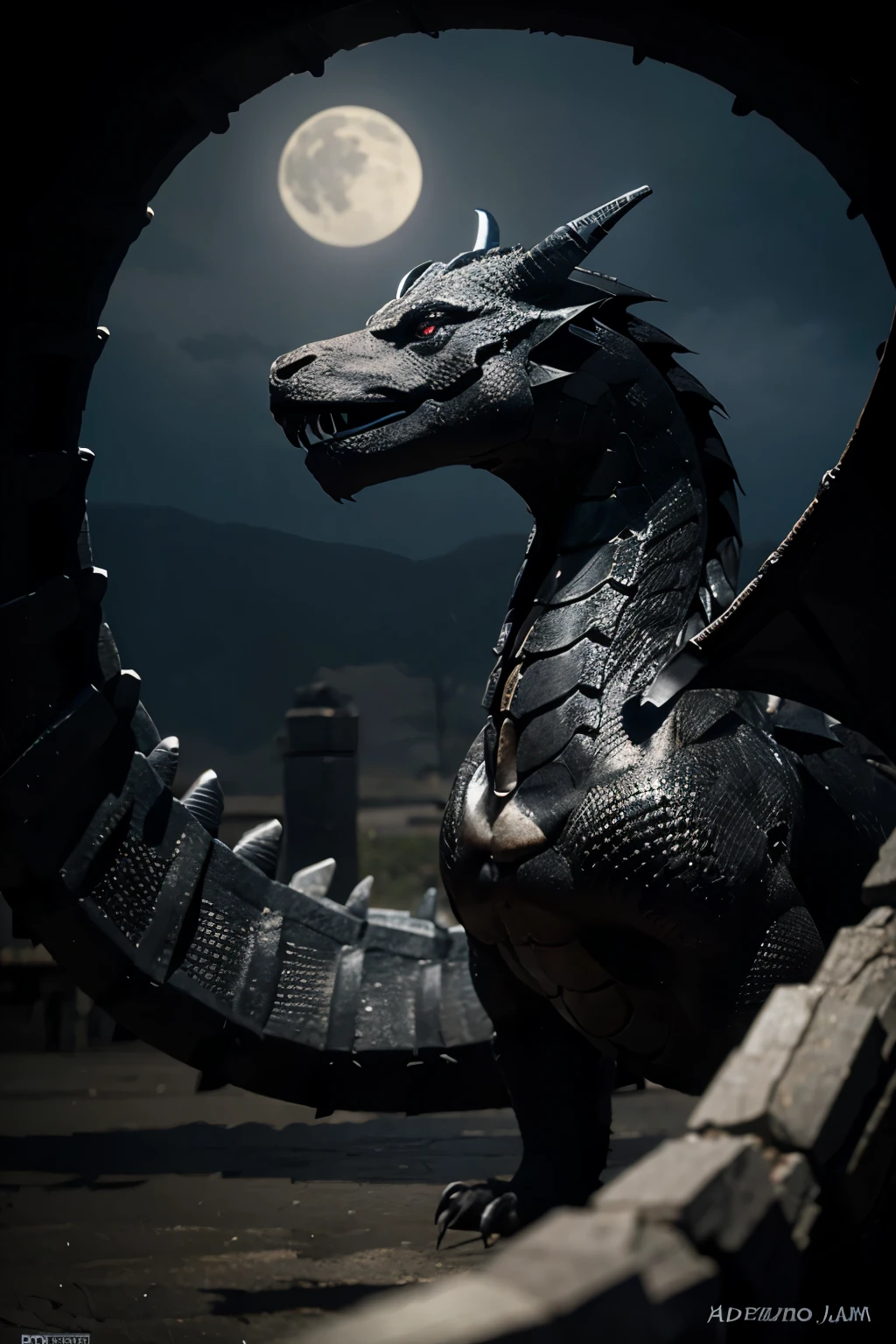 black dragon , inteiro , fundo branco