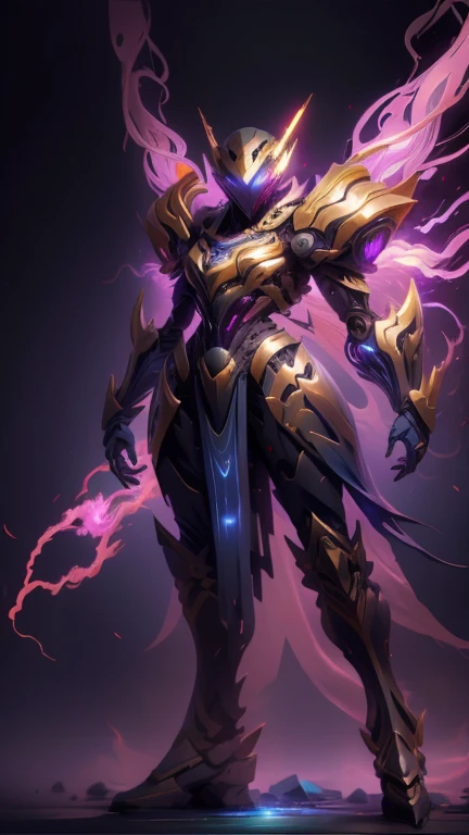 A woman adorned in fantasy-style full-body armor, a crown-concept fully enclosed helmet that unveils only her eyes, a composite layered chest plate, fully encompassing shoulder and hand guards, a lightweight waist armor, form-fitting shin guards, the overall design is heavy-duty yet flexible, ((the armor gleams with a golden glow, complemented by red and blue accents)), exhibiting a noble aura, she floats above a fantasy-surreal high-tech city, this character embodies a finely crafted fantasy-surreal style armored hero in anime style, exquisite and mature manga art style, (Queen bee mixed with Spider concept Armor, plasma, blood), ((Element, energy, elegant, goddess, femminine:1.5)), metallic, high definition, best quality, highres, ultra-detailed, ultra-fine painting, extremely delicate, professional, anatomically correct, symmetrical face, extremely detailed eyes and face, high quality eyes, creativity, RAW photo, UHD, 32k, Natural light, cinematic lighting, masterpiece-anatomy-perfect, masterpiece:1.5