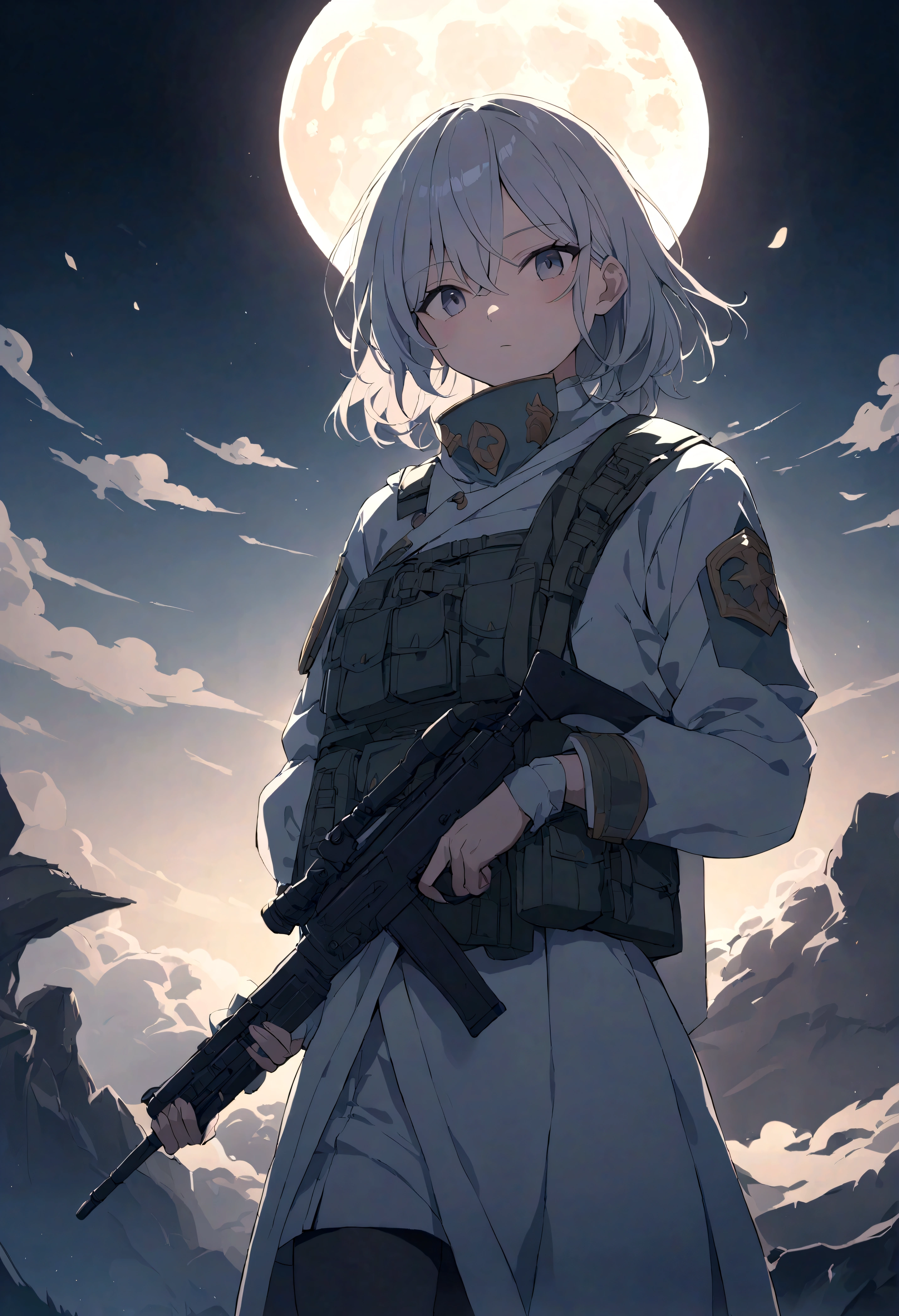 A beautiful soldier moon