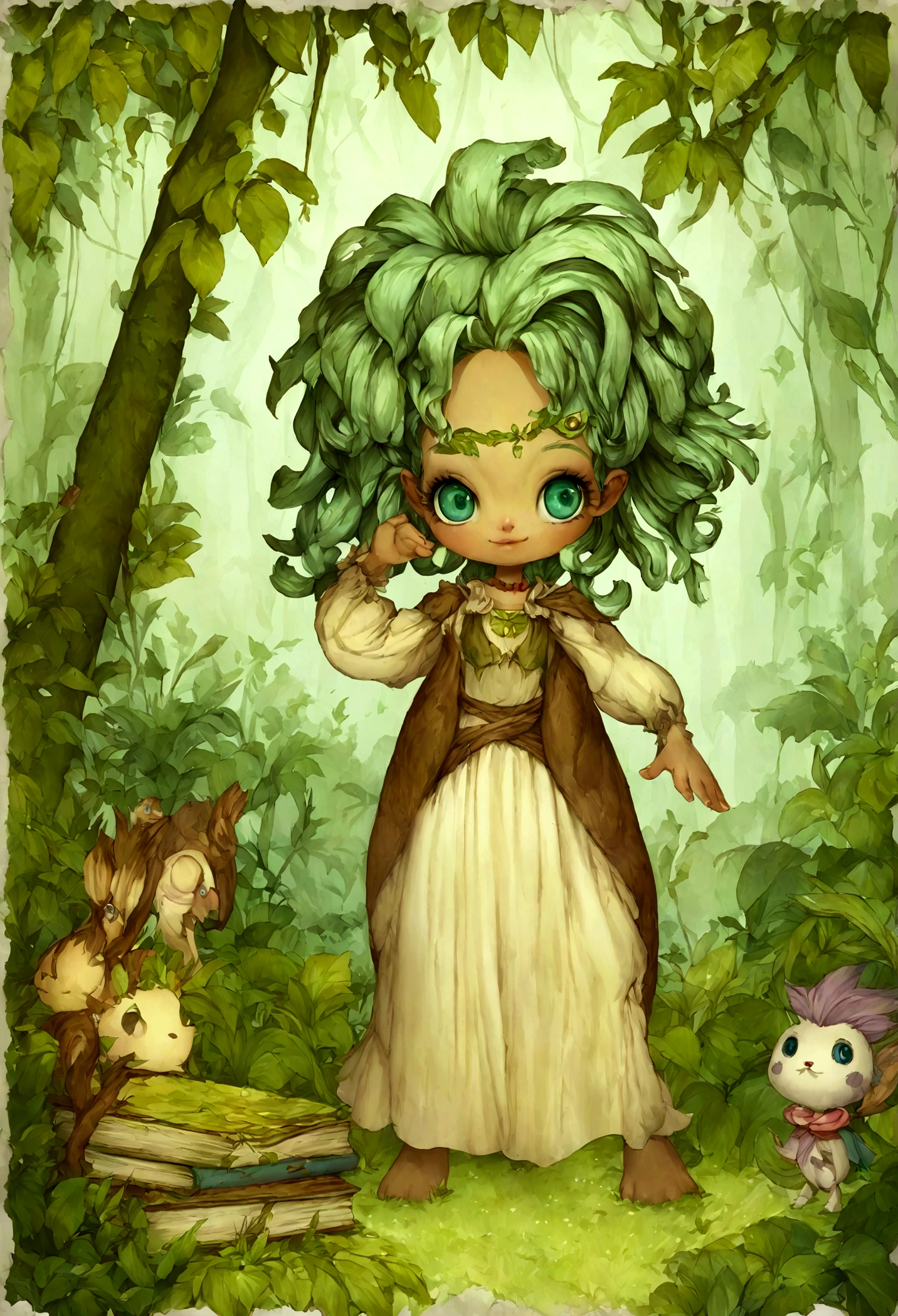 cartoon pinoccio standing in the middle of a jungle, illustration de livro infantils, illustration de livro infantils, illustration de livro infantils, pinoccio, illustration para crianças, explorador feminino mini bonito, illustration de livro , illustration for book , Arte em Artstation, illustration de estilo cartoon, illustration de livro , illustration oficial do personagem, arte conceitual do menino solteiro, illustration ,