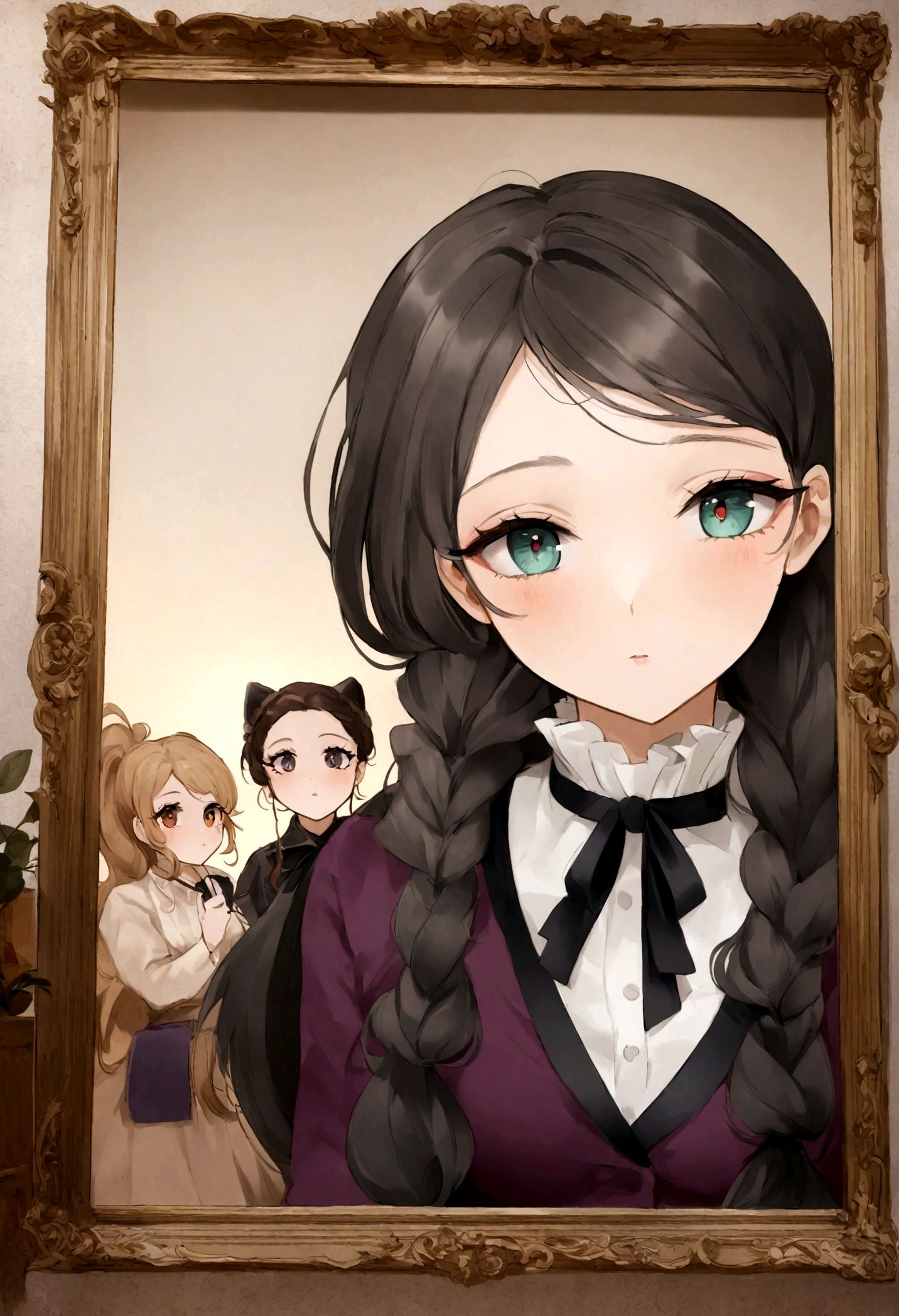 Femme arafée avec des vêtements noirs, fille sexy aux yeux marrons, Portrait de Sophie Mudd, cheveux bruns et grands yeux, selfie d&#39;une jeune femme, Yeux de chambre, violette myers, sans maquillage, maquillage naturel, regarder directement la caméra, visage avec artgram, maquillage subtil, superbe photo de tout le corps, dans la chambre, clivage
