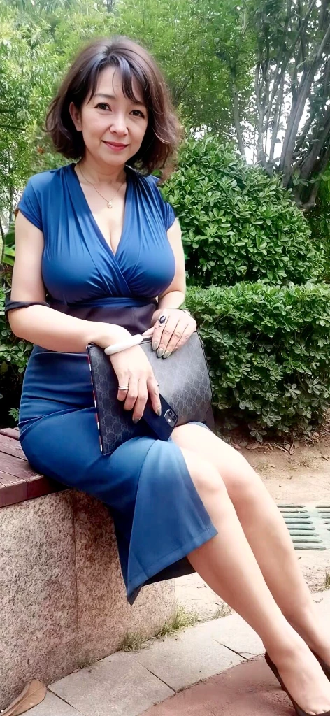 best quality, photo of a woman, sexy, mature, (55 years old), Japanese, brunette messy pixie hair, mega big breast,