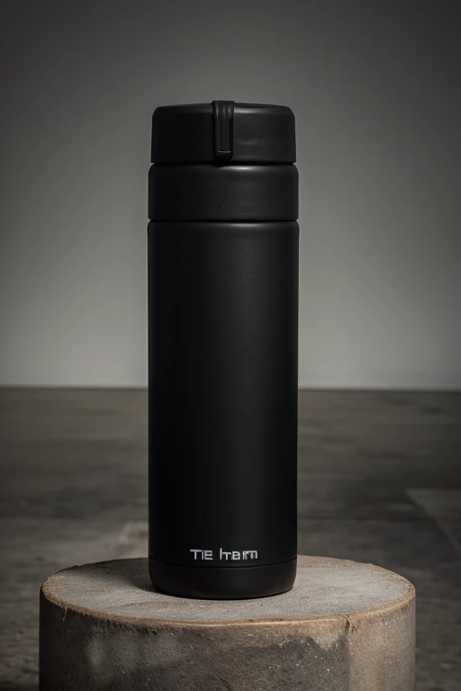 Wireless thermal portable thermos without drawings, ni letras, in empty space, color Black