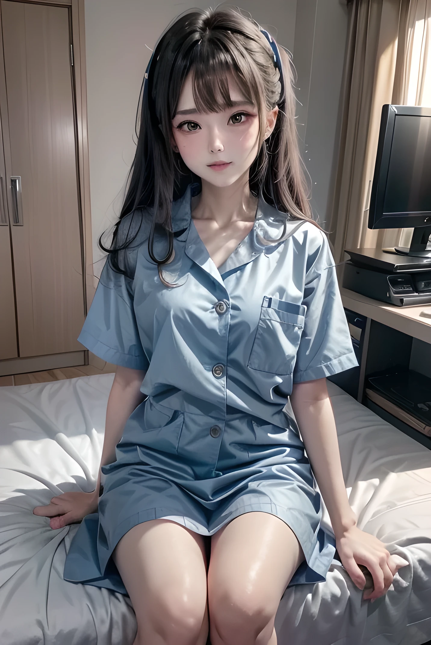 masterpiece、highest quality、Hospital uniform