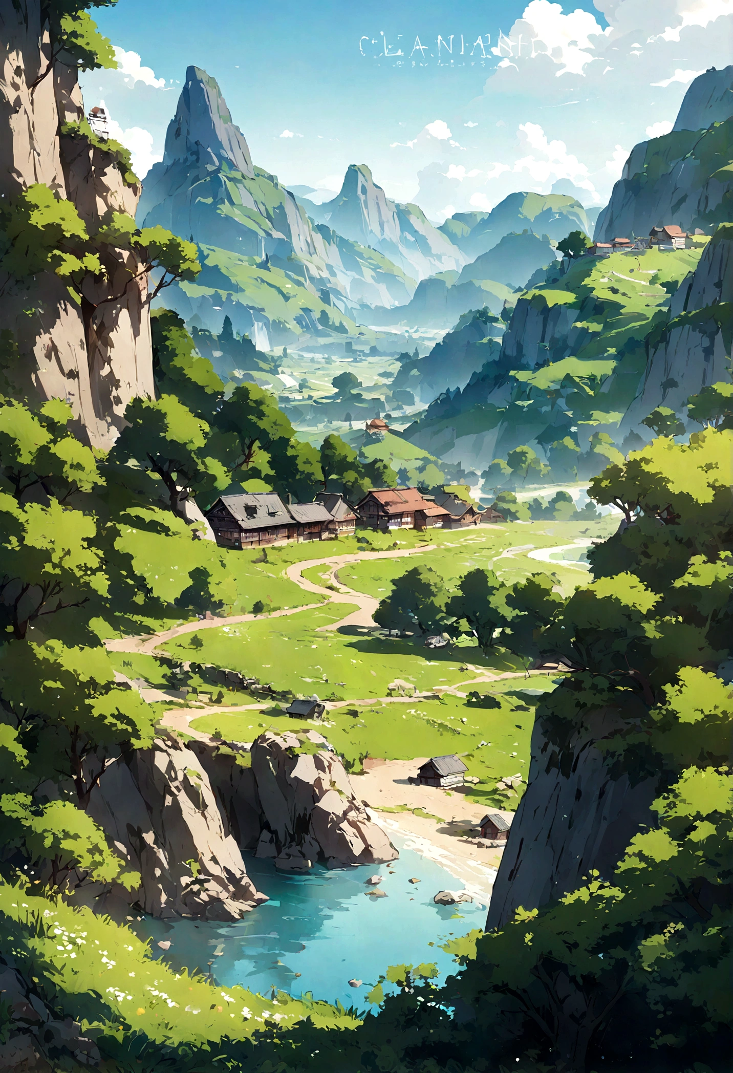 poster about cleanliness, cute desgin, unique, landscape