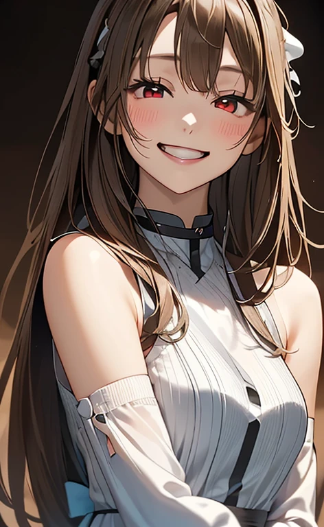 (Photorealistic:1.4)、(asuna,20-year-old:1.5),(masterpiece、lens flare:1.5、spot light:1.2、Exquisite beautiful eye:1.5,portlate),(kind eyes、tareme:1.2),()
、Cute Face、 3D Face、(light brown hair:1.5)、(straight hair),.(long sidelock:1.3),(blunt bangs:1.3),(1 woman)、(Red eyes:1.2)、(cowboy shot:1.5)、(happy smile:1.5)、(head tilt) ,(Cute face:1.2),(flat chest),(half closed eyes:1.5),kind face,(white red gothic lolita neck holder dress),(black background:1.5)、(glowing eyes:1.3)、()、 Neat and clean、Adorable、Demure,Slim Body(),Shiny Hair、()、Nijisketch,Manga,beautifuljapanesewoman