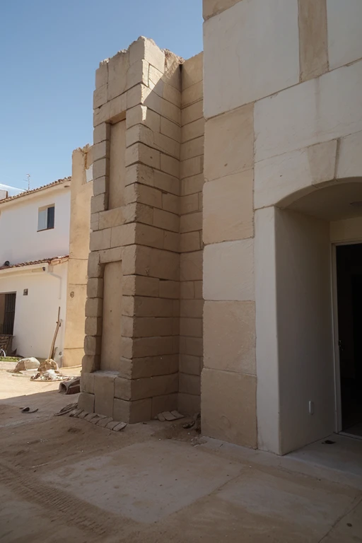 ((mejor calidad)), ((obra maestra)), (detallado), hazme una muralla construyendose