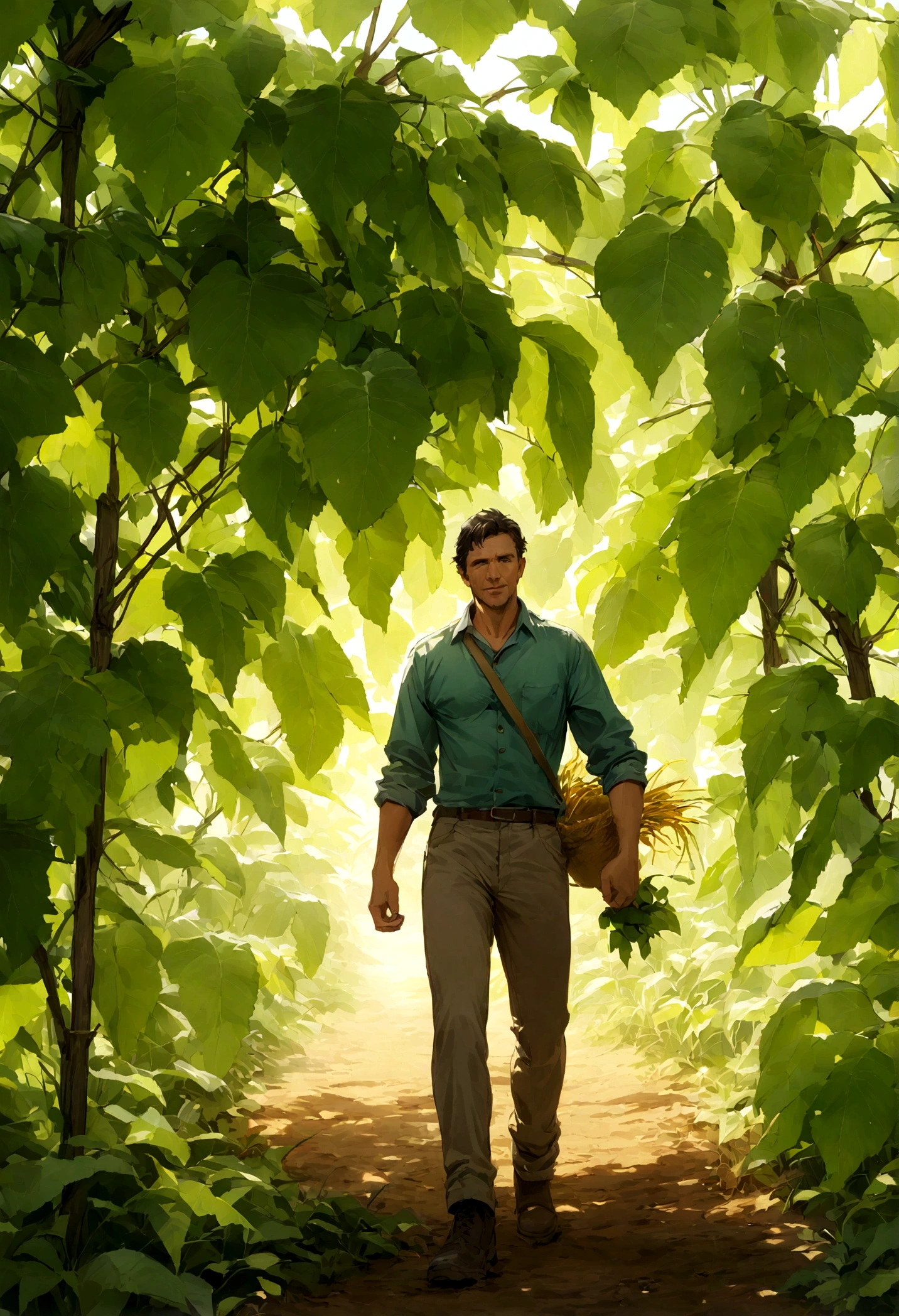 man for an avatar on the theme of farming and agriculture