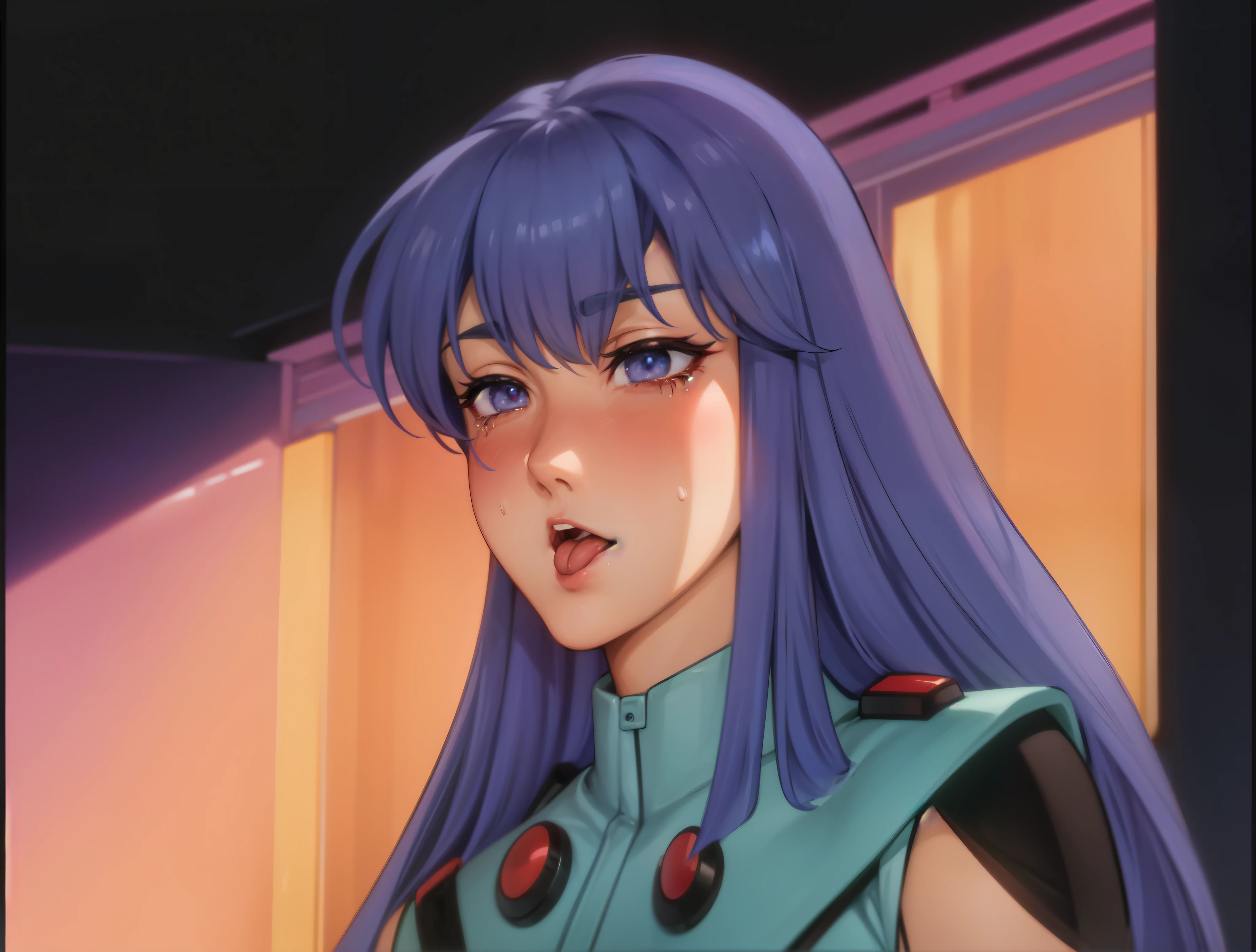 Female Combatant、Red haired Japanese girl、Close-up of a girl in a blue leotard、Blue glossy leotard、Blue knee-high boots、Yellow Globe、Saiyan Girl, wonderful, Nano Girl, Female body type, Inspired by Hiromu Arakawa, Anime Manga Robot!! Anime Girls, Fubuki, Full Body Suit, by Hiromu Arakawa、wonderful, silk, Beautiful and attractive anime teen, Anime Girls of the future, tears,Drooling,Pee,Sweat,Tongue out,incontinence,Peeing,Mouth open and tongue out,Estrus,Eyes wide open,Estrus,Blushing,Nipples are erect,Face is hot,Lust、Mouth wide open and tongue sticking out、incontinence、Crying face、Drooling、Red lips、Red tongue、Red tongue sticking out
