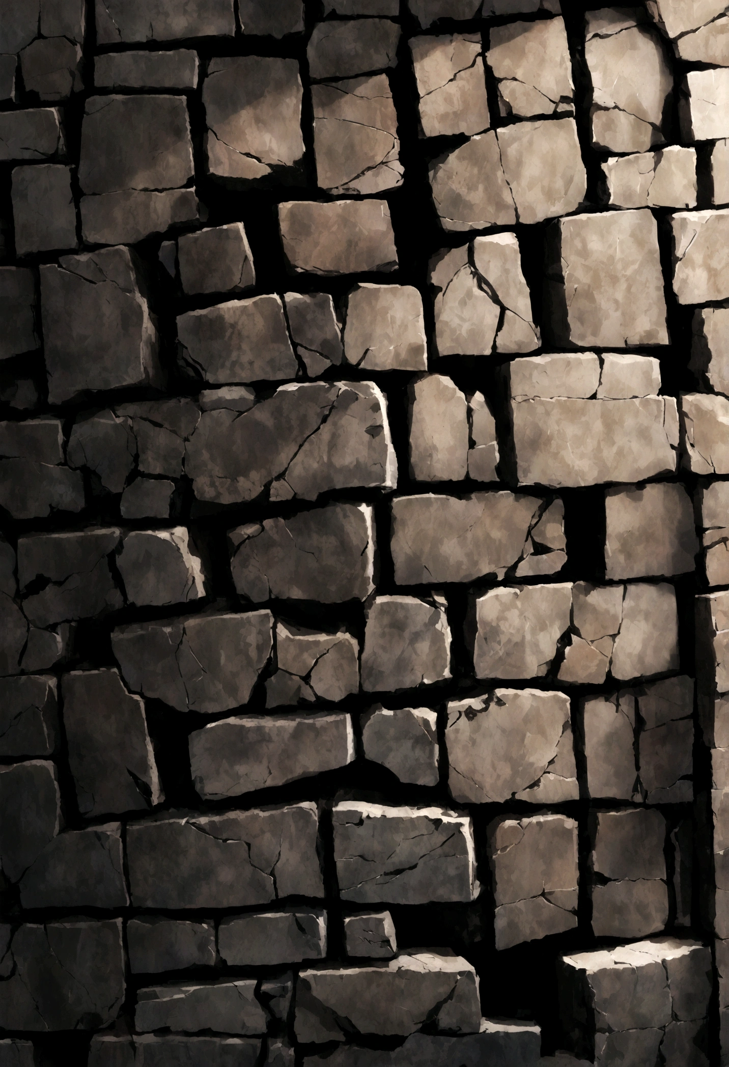 Broken dark brick closet texture