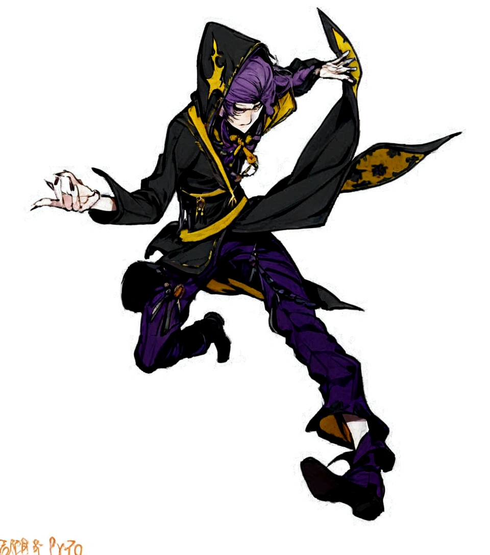 male wizard,Black Hood,highest quality,Seventh Dragon,effect