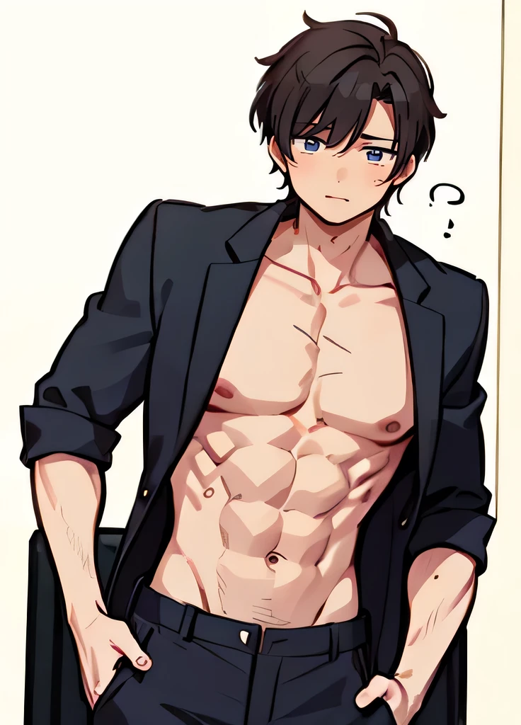Ultra HD, Super quality, masterpiece, Naked Boy, blonde short hair, a boy, solo gay boy, Gay Hentai Anime, Nice body, Beautiful anime boy face, alone bedroom, full body, sexy body, leather shorts, crotch emphasis, sweet, prostitute boy, blushing face