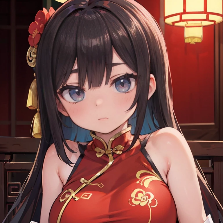 high resolution, mulher adulta , good lighting, despicable, , (sem nudez), (((Chinese Dress))), (()), ((())), (cinta-liga), just abdomen, (), , rosto fofo, EU'estou envergonhado e corado, humilhante, ((Turn around and look back)), ((Transparente))()(Costas em T)(a large amount is in the body,)