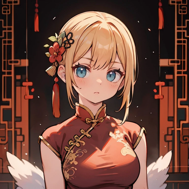 high resolution, mulher adulta , good lighting, despicable, , (sem nudez), (((Chinese Dress))), (()), ((())), (cinta-liga), just abdomen, (), , rosto fofo, EU'estou envergonhado e corado, humilhante, ((Turn around and look back)), ((Transparente))()(Costas em T)(a large amount is in the body,)