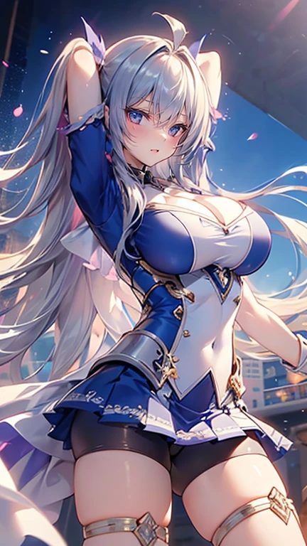 (Very delicate and beautiful:1.2)Supermodel,,Big Breasts,Beautiful breasts,Sensual,【Bike Shorts】,,【Three Girls】,,highest quality, High resolution, 8k,, Big Breasts,, Crisp details, ,Idol Group,mini skirt,With a gentle expression, He spreads his arms out to the viewer.