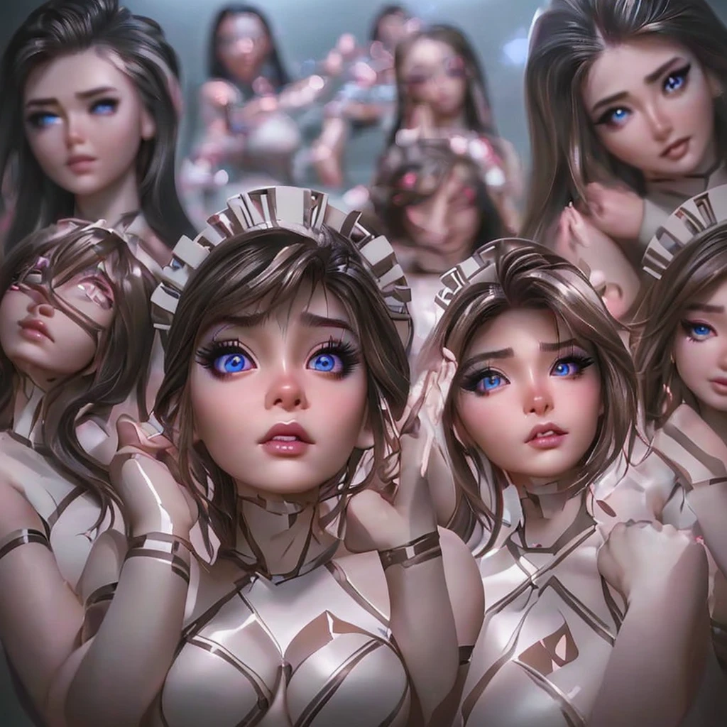 a group of extremely beautiful young malaysian nurses in sexy nurse uniforms, extremely detailed faces and bodies, beautiful eyes and lips, caring expression, gathered around a patient, worried expression, photorealistic, cinematic lighting, 8k, high quality, realistic, masterpiece