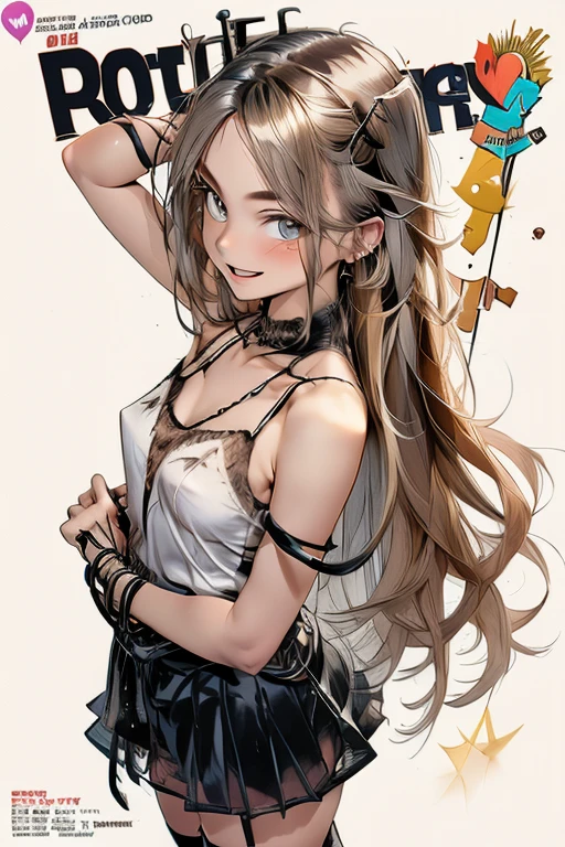 (small breasts:1.2), (perky chest:1.2), (pointed chest:1.2), (Pudding cake magazine cover:1.3),(from above:1.0),(shoot from the side:1.1),masterpiece, 1girl, Amazing Cleavage:1.1, thin waist, optimum,tmasterpiece,hight resolution,best qualtiy,hyper HD,super detailing,awardwinning,a 18yo cute girl,(The upper part of the body),anatomy correct,Beautiful Black miniskirt,garters,Gaze,Small face,bangss,holster,Beautuful Women,hands up,leg holster,Gaze,black boots,Cowboy Shot,cute face,a blond,Longhaire,Twin-tailed,Braids, Hairline,(scarlet eyes),long eyelasher,Hanging eye corners,White skin of the, ((see through camisole:1.1)), ((Sheer nipples:1.0)),Rocket Tits,(Slim body),smile,seductive weak smiling,(with sparkling eyes and a contagious smile),little open mouth, Looking at Viewer,