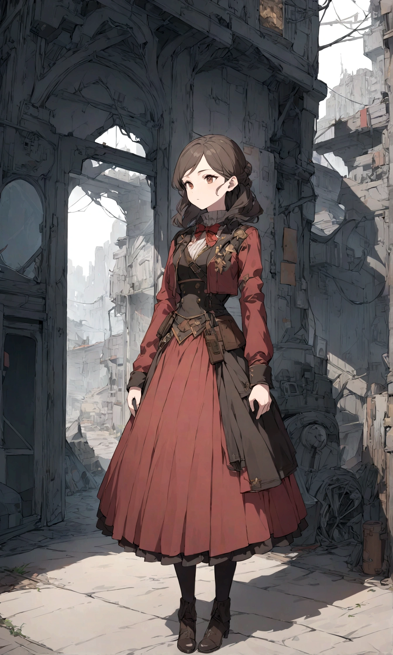 I need a sprite of a waist-high girl for conversations with different emotions for a game on the theme of fallout 4