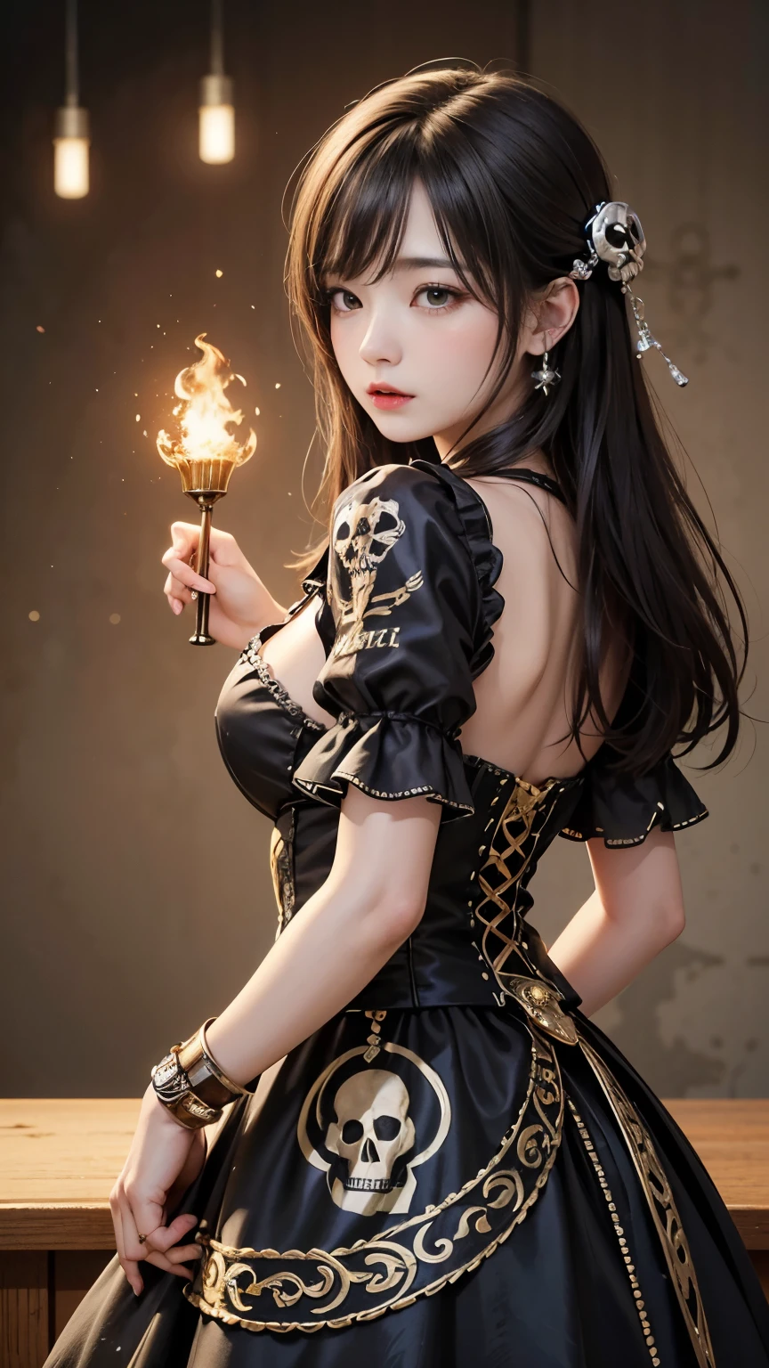 ((, The best quality at its best, 8k, masterpiece :1.3)),Full Body Lesbian,Droid (((masterpiece))),((The best quality at its best)),(Super detailed),(CG illustration),(very cunning and beautiful)),Light,(Exquisite skull decorative art),(Carefully carved skull jewelry),(Beautiful patterns are inlaid),Variety of colors,(dazzling),(Front view),Symmetrical Configuration(,Tattooed face),非常にcomplicatedな曲線とテクスチャ,Skull themed hair accessories,Light from the rear window causes backlighting,Skull Art,Line art, Head portrait, Front view, Clear focus , urltra Sharp focus on face ,(Best image quality, 4K, 8k, High resolution, masterpiece: 1.2), Super detailed, Realistic: 1.37, Metal skull close-up, 非常に大きなねじれた根を引っ張る抽象的なaltar (Mysterious metal skull), Glowing Eyes, Creepy waterfall on a skull, (rainbow, rainbow around the skull), Full of energy, The circular configuration、Shows the effects of various structural forces, 一peopleで, (Steampunk decorative elements, Equipment, Other elements). Pointer, Great decoration combination, (masterpiece, highest quality :1.3), Super detailed, complicated, 8k, High resolution, wallpaper, Cinema Lighting, (red glowing, 十字形のshine, Blooming Flowers)), gun, (Shooting location), shine, crown, armor, red glowing eyes, metal mechanism, Metal Wings, Horny skull infested with dreamy, transparent jellyfish)), Abstract twisted jellyfish tentacles, altar, A swarm of transparent tentacles on top of a skull, (Dark sunglasses, Highly reflective lens, 頭蓋骨の周りのrainbow), 力強いThe circular configuration、It just shows the influence of various structural forces. (Steampunk decorative elements, gear, Other elements). Pointer, Chain decoration combination, 「devil」Visualize as a symbol of chaos and darkness. Explaining symbols, Iconography, あるいはこの謎めいたpeople物に関連するイメージ. people々How do we react when we encounter these symbols?, and、What are the myths and legends surrounding them?? devilの存在を信じるpeople々Psychology and、We explore how it impacts their behavior and beliefs.。. In your story and worldbuilding、What does The Fiend mean??, andそれが物語の雰囲気にどのように貢献するのか?"