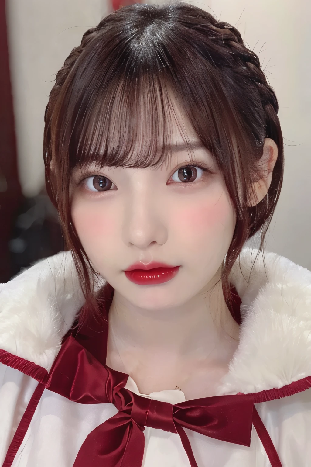 20-year-old、One Girl、Perfect Eyes、Double、Perfect nose、Wet lips、Red lips、blush、Female face、Facial beauty、Beautiful Skin、Unique hairstyle、Flashy hair color